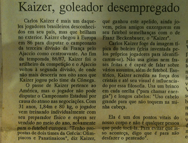 kaiser jornal (Foto: Divulgação)