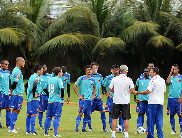 Luxemburgo e jogadores no treino do Flamengo (Foto: Alexandre Vidal / Fla Imagem)