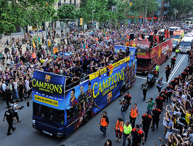 ônibus barcelona carreata (Foto: Getty Images)