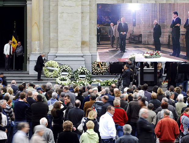 funeral Wouter Weylandt praça Saint-Pietersplein (Foto: Agência EFE)
