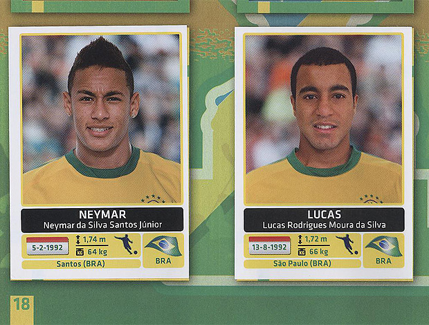 Álbum Seleção Neymar Lucas (Foto: Reprodução)