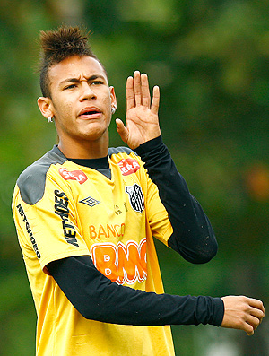 Neymar no treino do Santos (Foto: Ag. Estado)