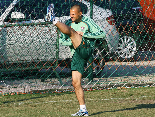 Diego Cavalieri no treino do Fluminense (Foto: Agência Photocâmera)
