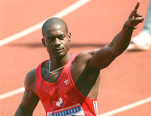 Ben Johnson nas Olimpíadas de Seul 1988 (Foto: Reprodução / TV Globo)