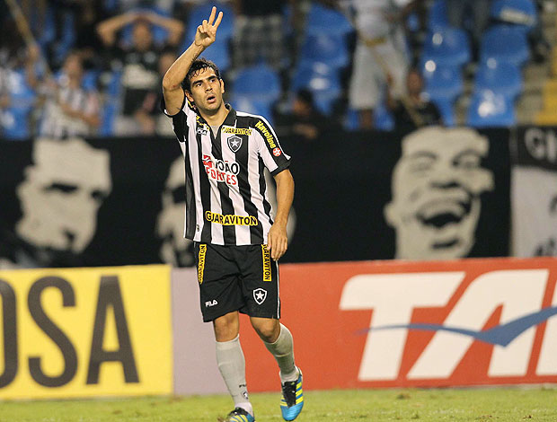 Herrera comemora gol do Botafogo contra o Avaí (Foto: Jorge William / Ag. O Globo)