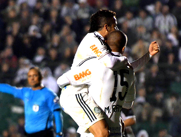 Mauricio Ramos comemora gol do Palmeiras contra o Figueirense (Foto: Futura Press)