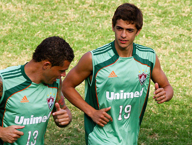 Lanzini no treino do Fluminense (Foto: Agência Photocâmera)