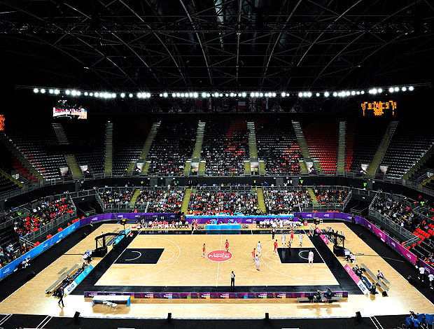 arena de basquete em teste para Londres 2012 (Foto: AFP)