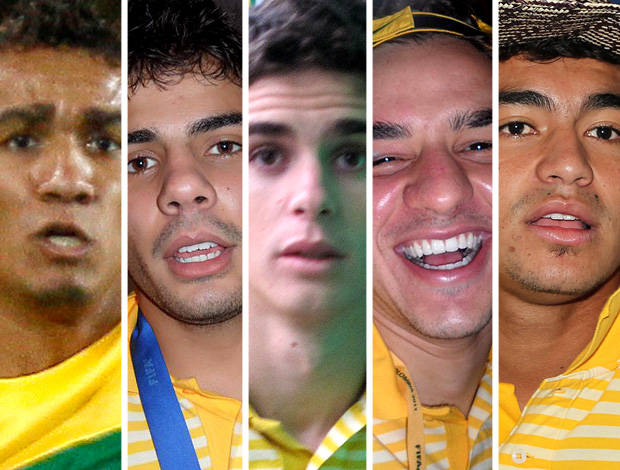 MONTAGEM - Danilo Henrique oscar gabrel e dudu brasil sub 20 (Foto: Victor Canedo / Globoesporte.com)