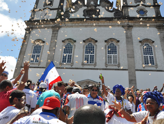 Bahia caminhada torcida (Foto: Eric Luis Carvalho/Globoesporte.com )