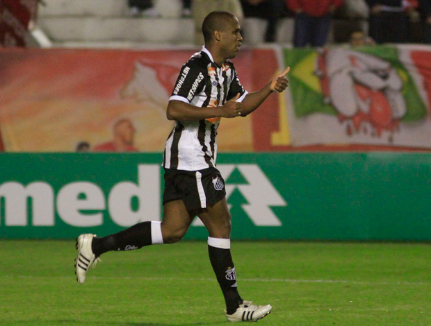 Borges comemora gol do Santos sobre o Internacional (Foto: Wesley Santos/Agência Estado)