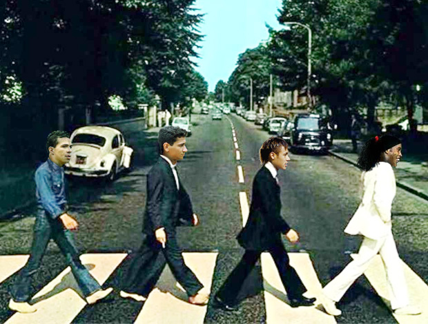 arte Beatles Abbey Road (Foto: ArteEsporte / Cláudio Roberto)