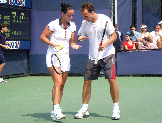 Bruno Soares Jarmila Gajdosova tênis US Open (Foto: Alexandre Cossenza / GLOBOESPORTE.COM)