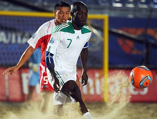Futebol de areia Thaiti x Nigéria (Foto: Reprodução / FIFA)