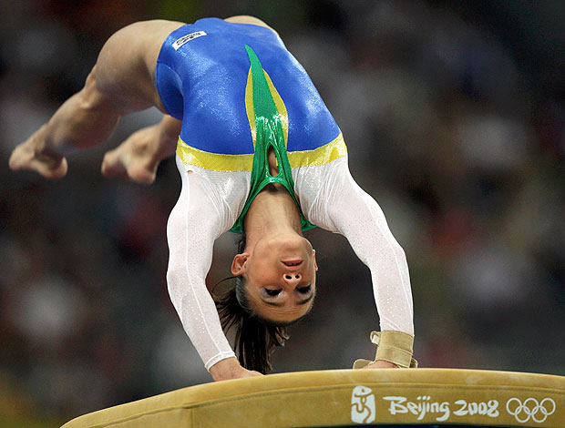 Jade Barbosa nas Olimpíadas em 2008 (Foto: Reuters)
