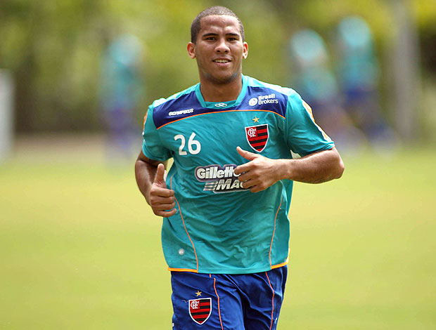 Jael no treino do Flamengo (Foto: Maurício Val / VIPCOMM)