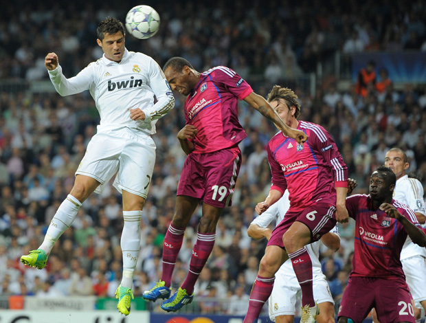Cristiano Ronaldo, Real Madrid x Lyon (Foto: AFP)