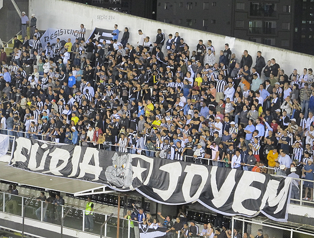 Torcida Botafogo Vila Belmiro (Foto: Thiago Fernandes / Globoesporte.com)