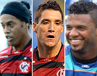 Ronaldinho, Thiago Neves e Felipe na briga (Editoria de Arte / Globoesporte.com)