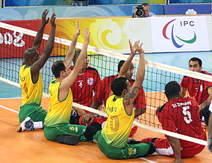 equipe do Brasil no vôlei sentado Parapanamericanos no México (Foto: Exemplus / CPB)