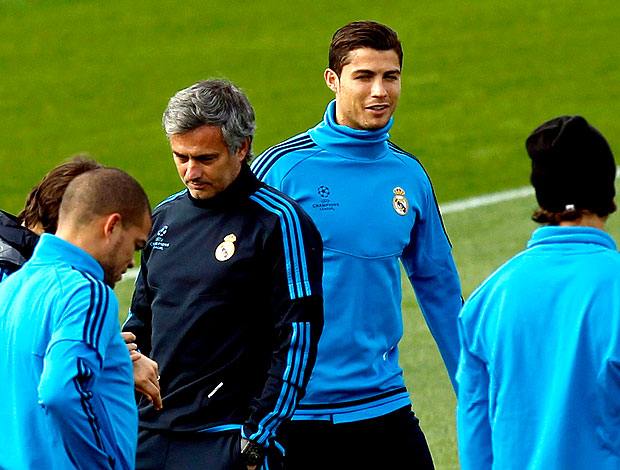 Cristiano Ronaldo no treino do Real Madrid (Foto: Reuters)