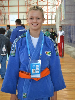 Austríaca Fabienne Wimpissinger judô Santa Catarina Olimpíadas Escolares (Foto: Ana Carolina Fontes / Globoesporte.com)