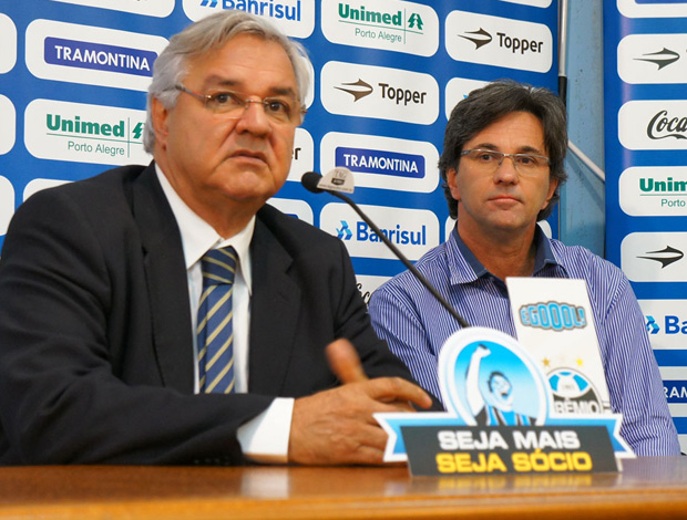 Caio Junior em coletiva no Grêmio (Foto: Diego Guichard/Globoesporte.com)