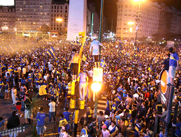 festa do título do Boca Juniors (Foto: Divulgação)