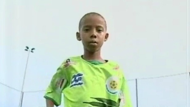 Capixaba Pedrinho, de 10 anos, que jogará no Vasco da Gama (Foto: Reprodução/TV Gazeta)