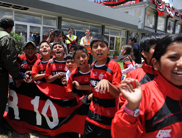 Flamengo chega em Sucre (Foto: Alexandre Vidal/Fla Imagem)