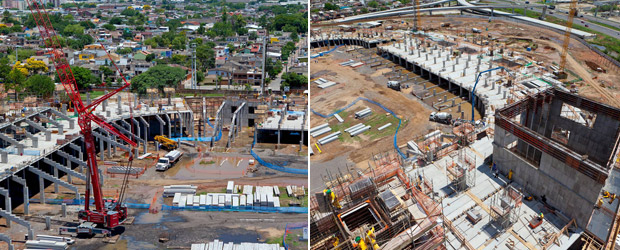 Arena do Grêmio obras 50% metade (Foto: Divulgação)