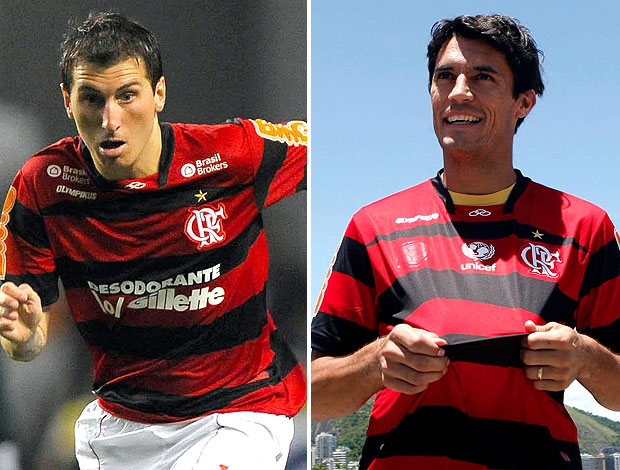 montagem Flamengo Darío Bottinelli e Marcos González (Foto: Editoria de Arte / GLOBOESPORTE.COM)