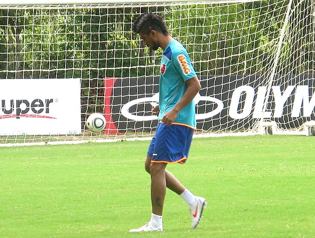 Léo Moura no treino do Flamengo (Foto: Richard Souza / GLOBOESPORTE.COM)