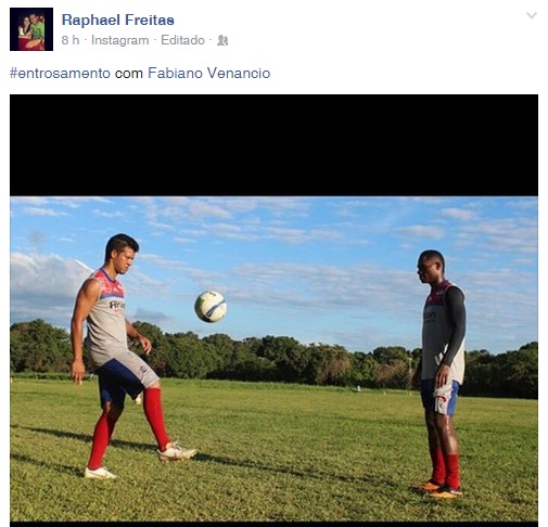 Raphael posta foto com Fabiano na internet e sugere: "Entrosamento" - Globo.com