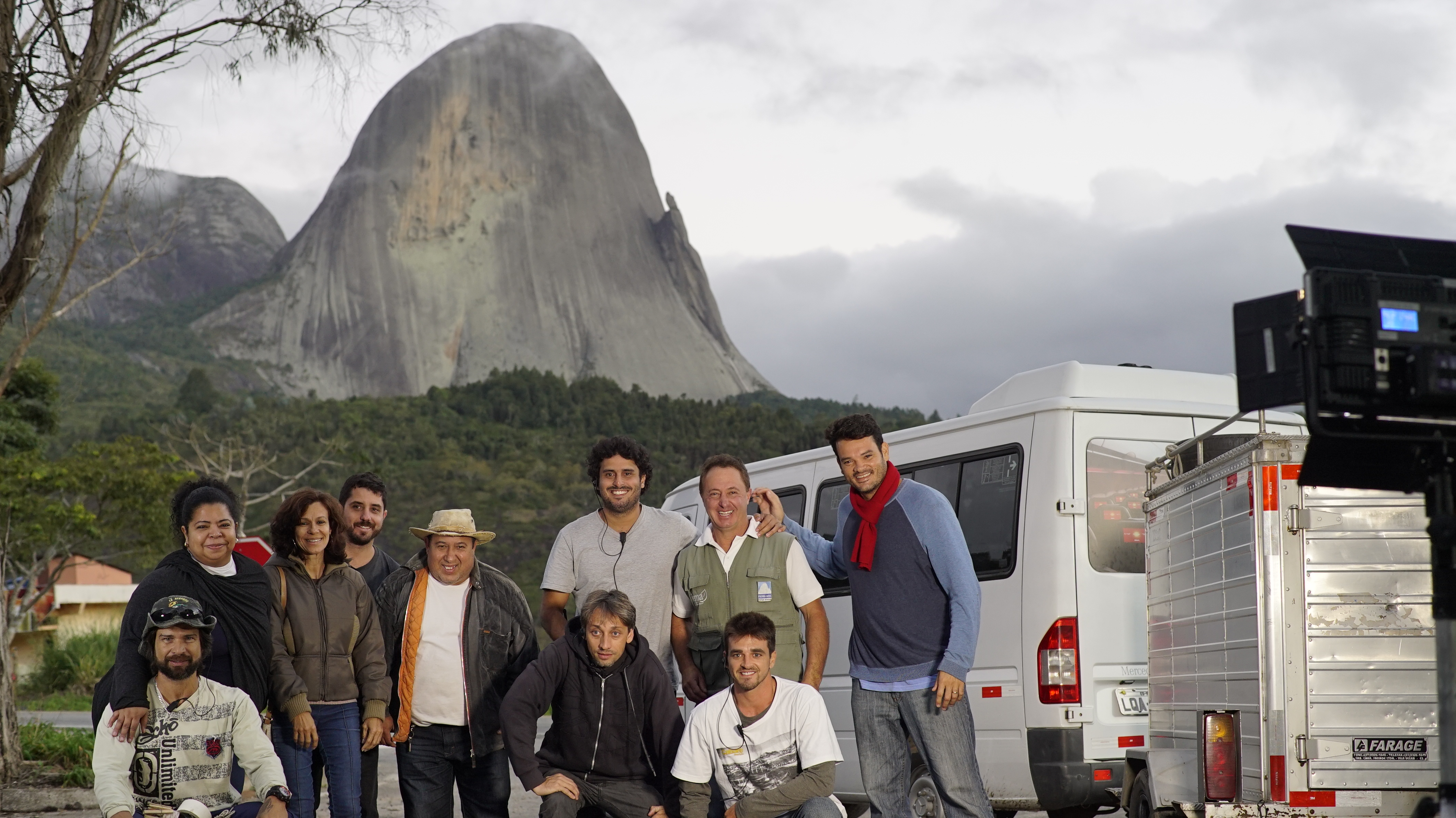 Equipe do 'Somos Capixabas' em gravação no Parque Estadual da Pedra Azul