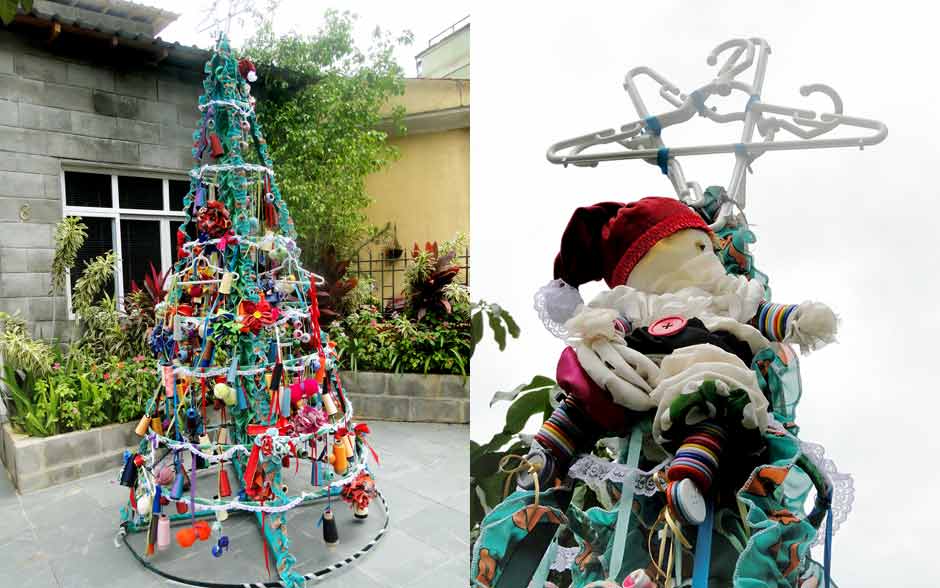 Shunel ganha árvore de Natal inusitada feita com tecido, botões e carretéis  - fotos em Fique por dentro - Aquele Beijo