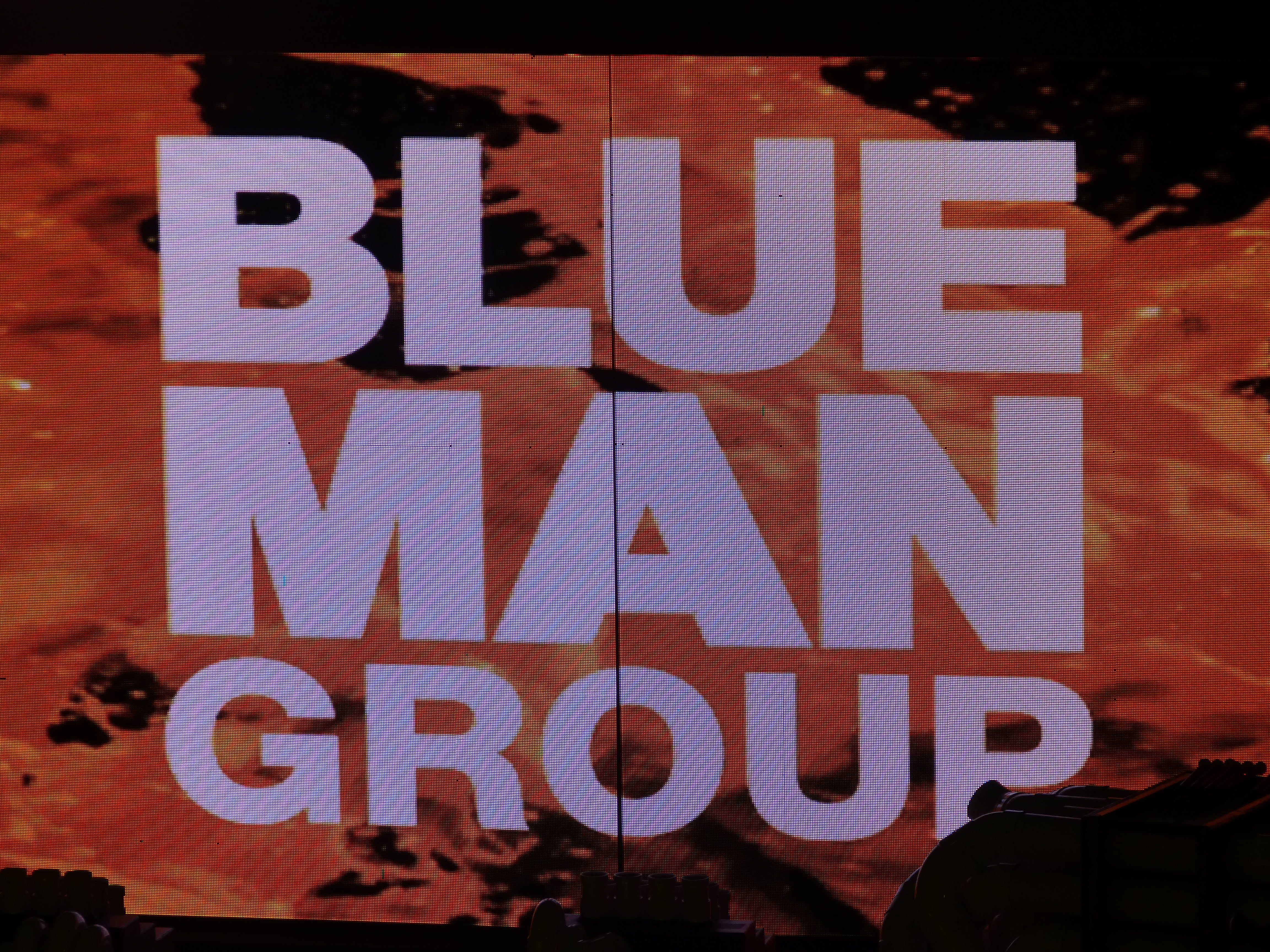 Final do concuso Blue Man no palco do Caldeirão do Huck