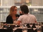 Paloma Duarte e Bruno Ferrari têm jantar romântico no Rio