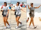 Já chega! Maria Paula reclama de paparazzi ao caminhar na praia no Rio