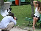 Gyselle Soares posa para sessão de fotos na Barra da Tijuca