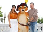 Antonio Banderas e Salma Hayek apresentam filme à imprensa no Rio