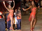 Coleguinha do 'Caldeirão' mostra as pernas e corpão em noite de samba