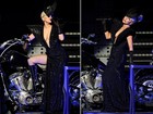 Lady Gaga se apresenta com decote quase no umbigo em Los Angeles