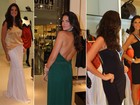 Daniella Sarahyba troca de roupa três vezes em evento 
