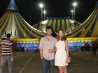 Alinne Moraes e Felipe Simão conferem o 'Cirque Du Soleil' no Rio