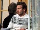 Fofo! David Beckham usa suéter de bolinhas