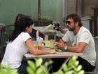 Vanessa Giácomo e Marcelo Faria almoçam juntos no Rio