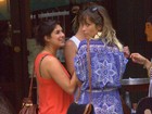 Juliana Didone e Fernanda Paes Leme vão a restaurante no Rio