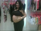 Ex-BBB Priscila exibe barrigão de 7 meses: 'Estou linda gravidona'