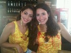 Carol Castro e Juliana Knust já estão curtindo o carnaval em Salvador